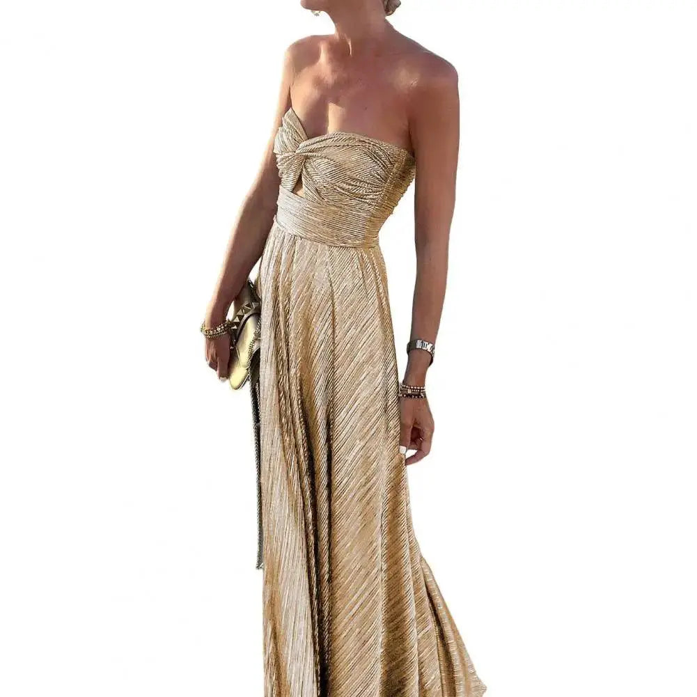 Maxi Backless Gown For Women Feminine Summer Dress