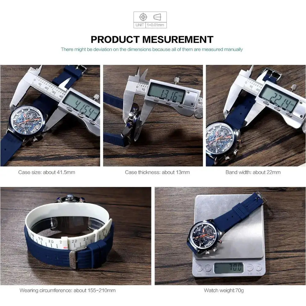 Megir Chronograph Watch For Men Yellow Silicone Strap - OurLum.com