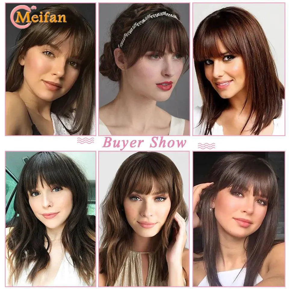Meifan Clip - In Bangs Extension For Effortless Style Upgrade