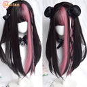 MEIFAN Lolita Wig: Vibrant Ombre Pink Cosplay Hairpiece