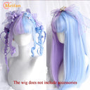 MEIFAN Lolita Wig: Vibrant Ombre Pink Cosplay Hairpiece