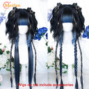 MEIFAN Lolita Wig: Vibrant Ombre Pink Cosplay Hairpiece