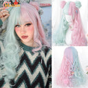 MEIFAN Lolita Wig: Vibrant Ombre Pink Cosplay Hairpiece