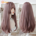 MEIFAN Lolita Wig: Vibrant Ombre Pink Cosplay Hairpiece