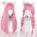 MEIFAN Lolita Wig: Vibrant Ombre Pink Cosplay Hairpiece
