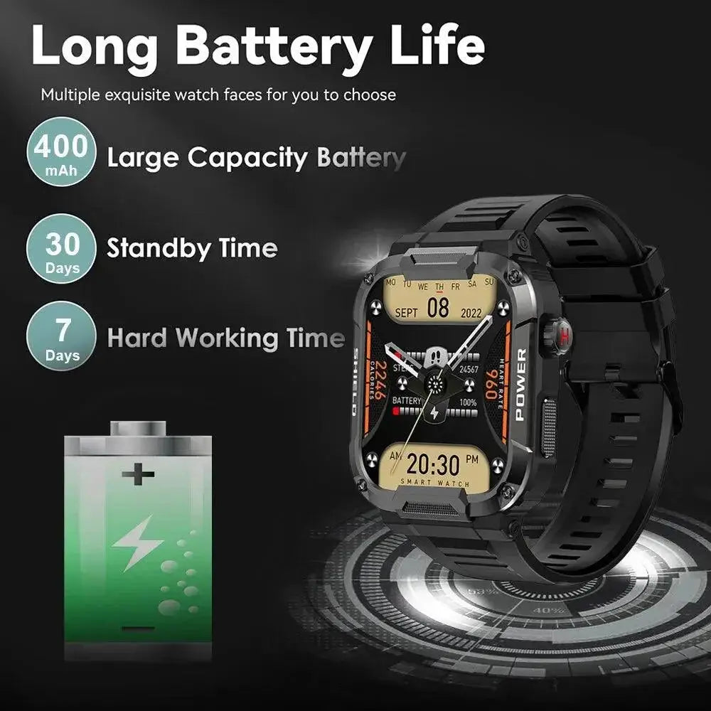 Outdoor Military Smartwatch GPS Health Tracker for Explorers