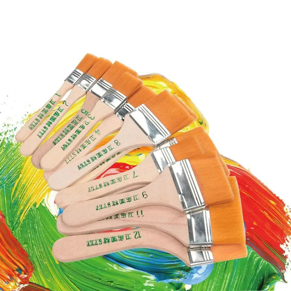 Memory Nylon Paint Brushes For Acrylic Oil Watercolor Kit