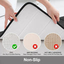 Memory Sponge Stripe Bathroom Floor Mat Safe Absorbent Washable