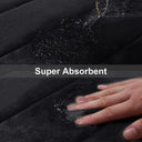 Memory Sponge Stripe Bathroom Floor Mat Safe Absorbent Washable