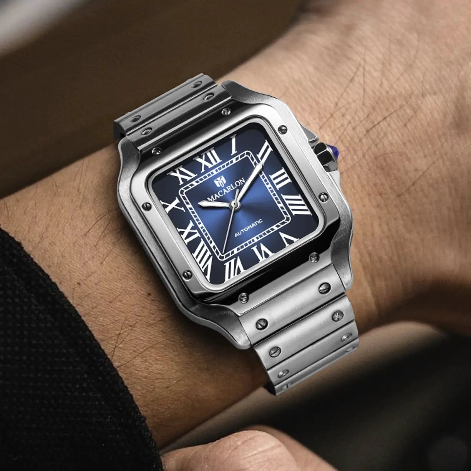 Men Automatic Watch Sapphire Glass Luminous Stainless Steel