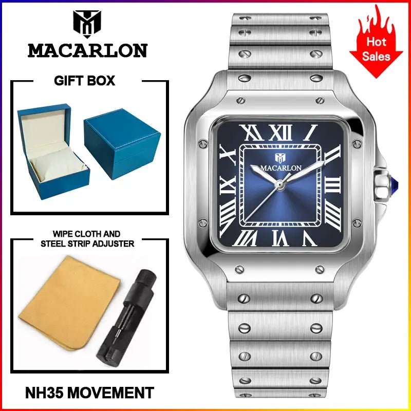 Men Automatic Watch Sapphire Glass Luminous Stainless Steel