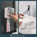 MENGNI Toothpaste Dispenser with Wall-Mounted Holder
