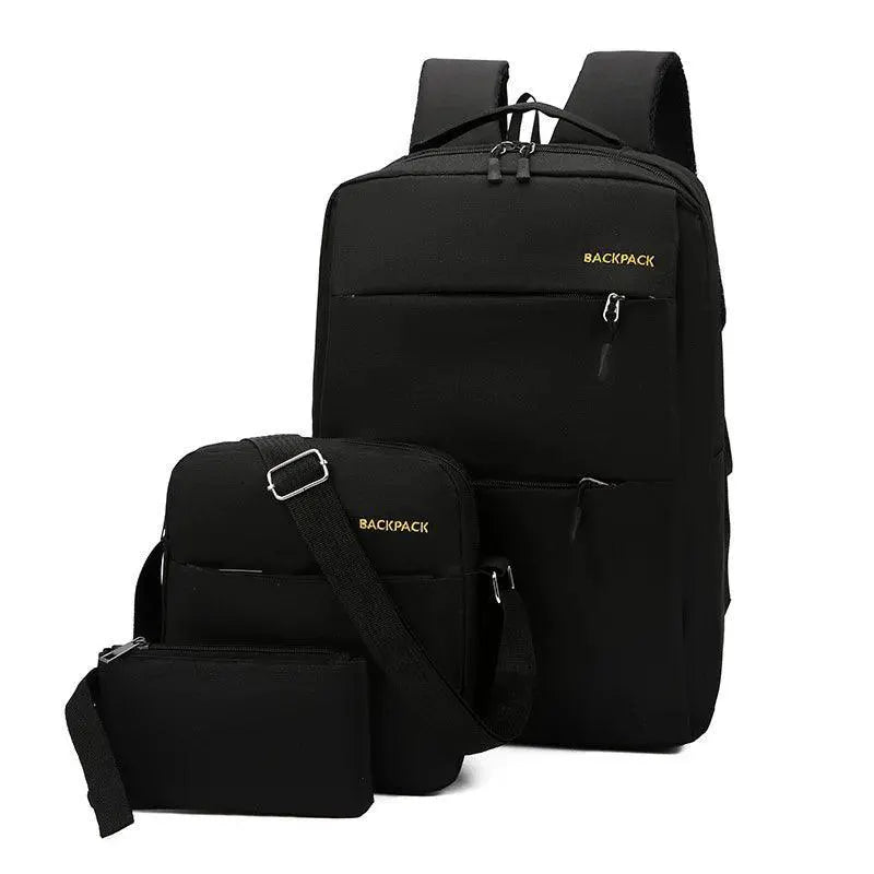Mens Business Backpack USB Charging Casual Student Bag