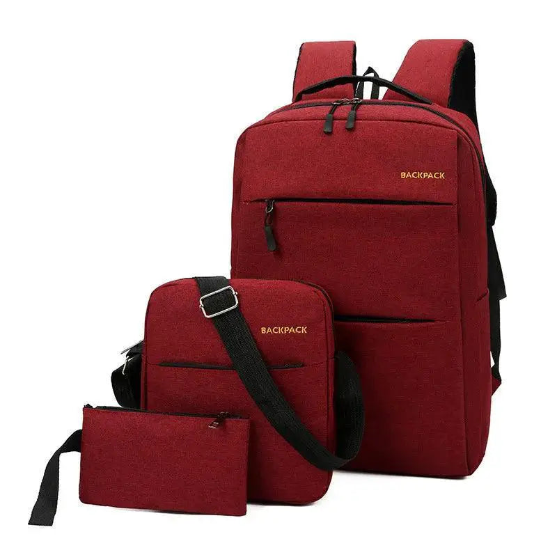 Mens Business Backpack USB Charging Casual Student Bag