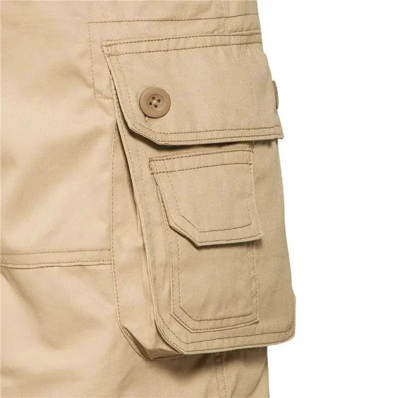 Men's Cotton Multi Pocket Summer Overalls for Beach Sports