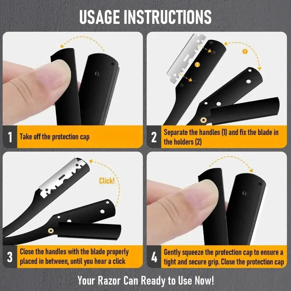 Mens Precision Folding Shaver For Barber Grooming Pro