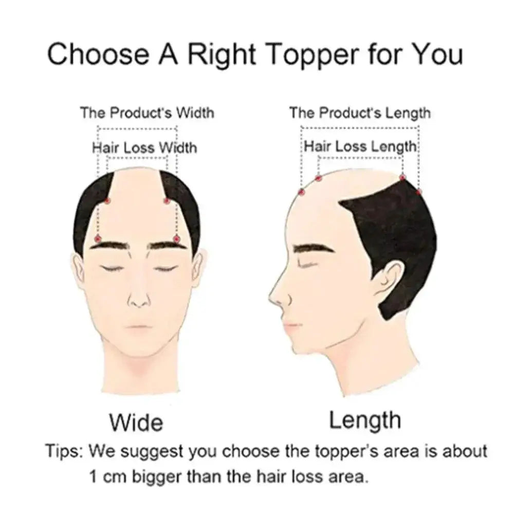 Men Premium Human Hair Toupee For Natural Look Comfort
