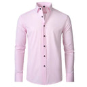 Men's Seamless Spandex Formal Dress Shirt Fashionable Slim Fit