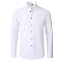 Men's Seamless Spandex Formal Dress Shirt Fashionable Slim Fit