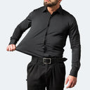 Men's Seamless Spandex Formal Dress Shirt Fashionable Slim Fit