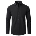 Men's Seamless Spandex Formal Dress Shirt Fashionable Slim Fit