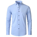 Men's Seamless Spandex Formal Dress Shirt Fashionable Slim Fit