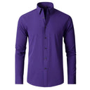 Men's Seamless Spandex Formal Dress Shirt Fashionable Slim Fit