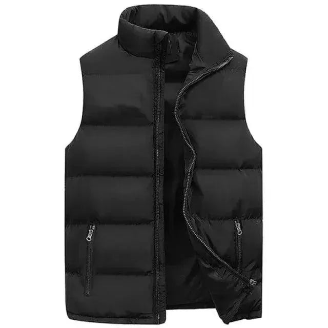 Men's Waterproof Zipper Vest Jacket For Winter Warmth
