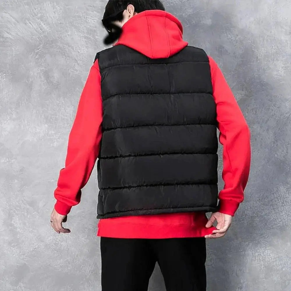 Men's Waterproof Zipper Vest Jacket For Winter Warmth