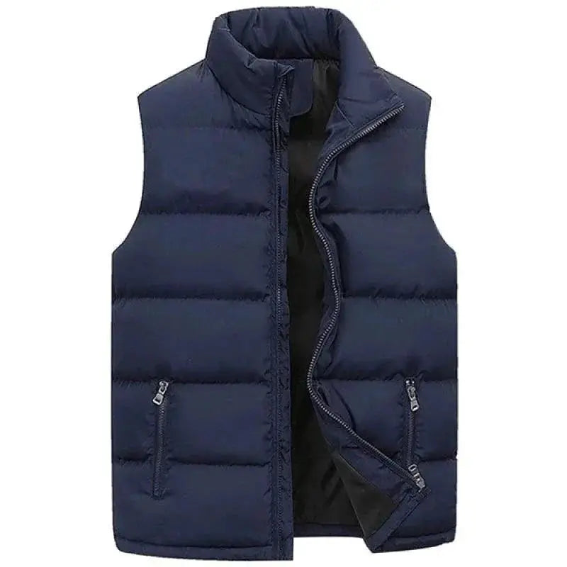 Men's Waterproof Zipper Vest Jacket For Winter Warmth