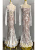 Mermaid Lace Evening Dress: Chic Spaghetti Strap Gown