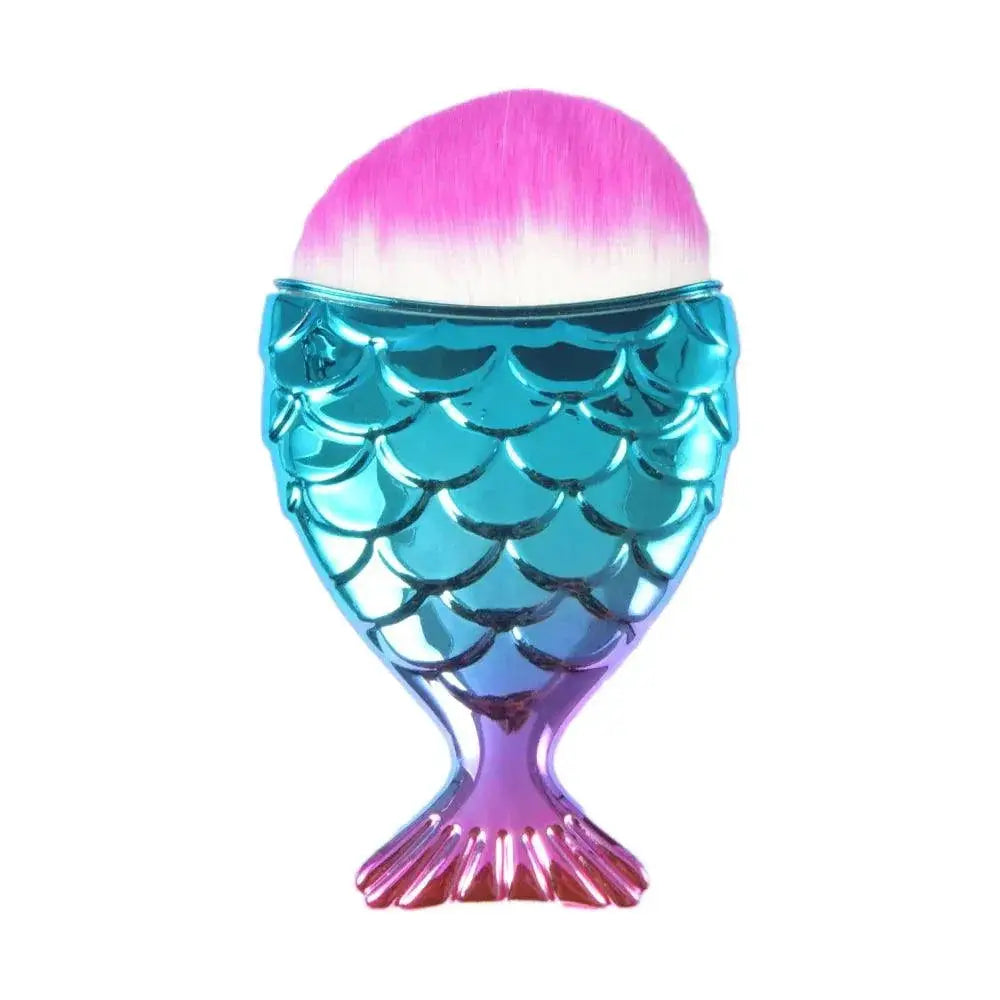 Mermaid Tail Nail Brush Kit Soft Nail Care Gentle Cleaning
