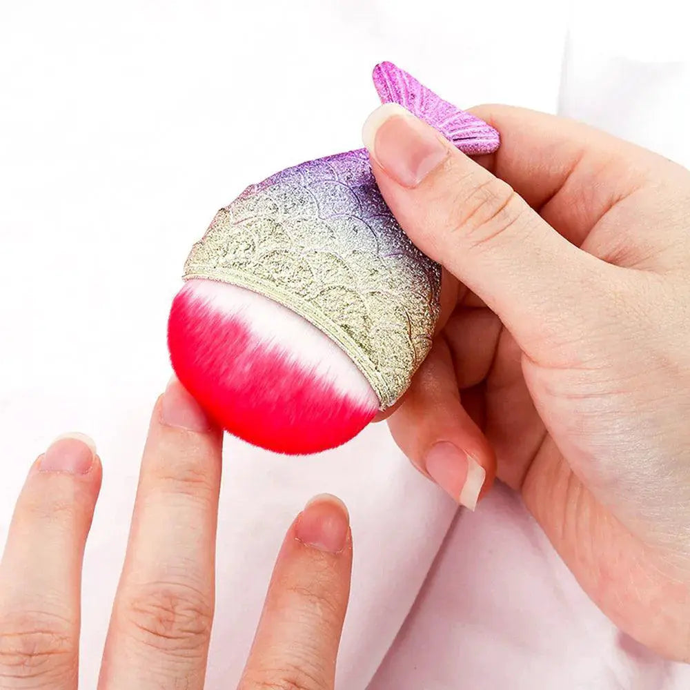 Mermaid Tail Nail Brush Kit Soft Nail Care Gentle Cleaning