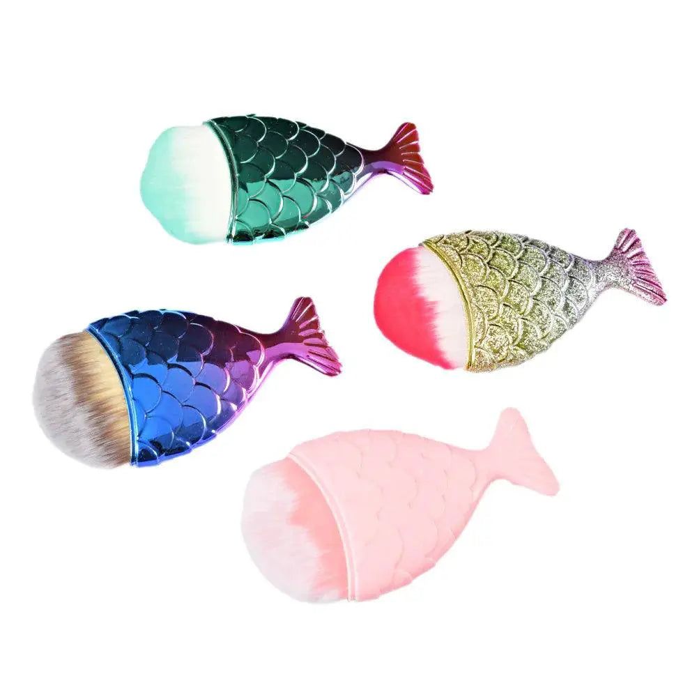 Mermaid Tail Nail Brush Kit Soft Nail Care Gentle Cleaning