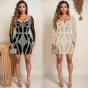 Glamour Mesh Dress for Women Evening