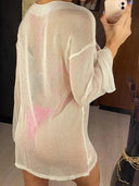 Mesh Sheer Tunic Beach Cover: Stylish Women's Swimwear