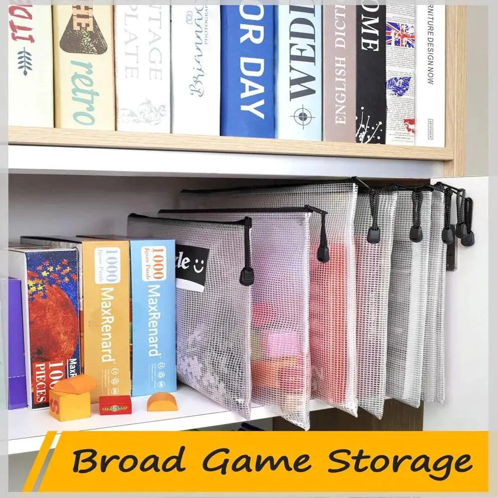 Mesh Zipper Pouch Waterproof Travel Document Organizer