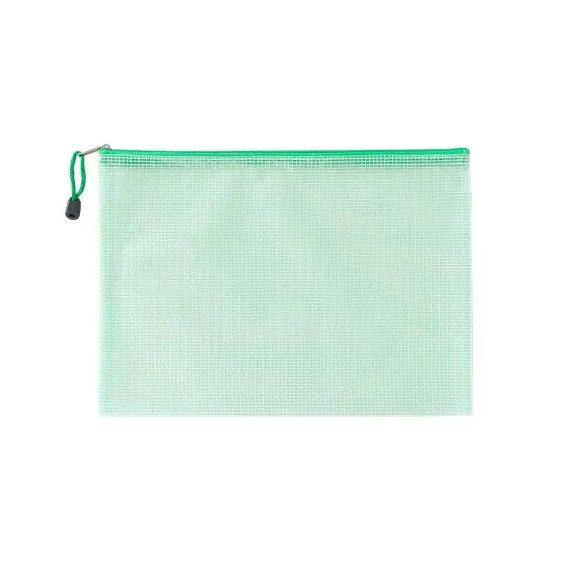 Mesh Zipper Pouch Waterproof Travel Document Organizer