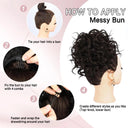 Messy Bun Hair Extension Curly Wave Glamour Style Accessory