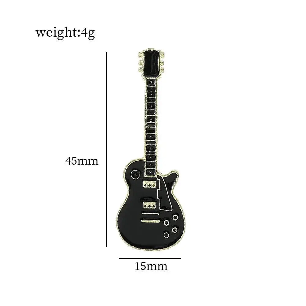 Metal Badge Electric Guitar Pins Brooch For Kpop Jewelry