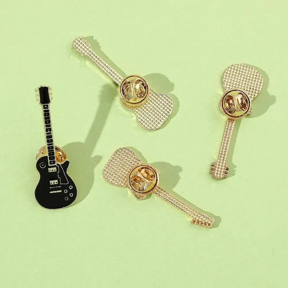Metal Badge Electric Guitar Pins Brooch For Kpop Jewelry