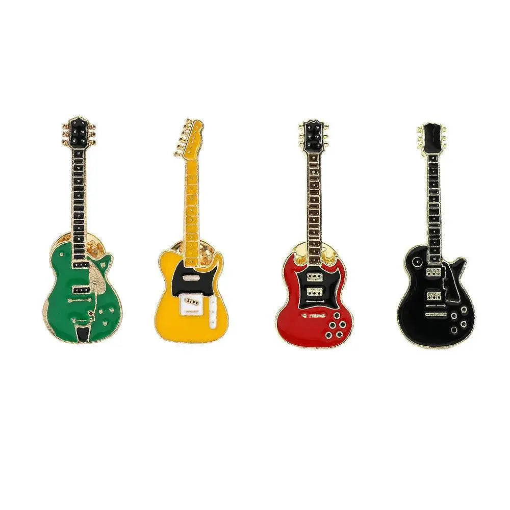 Metal Badge Electric Guitar Pins Brooch For Kpop Jewelry