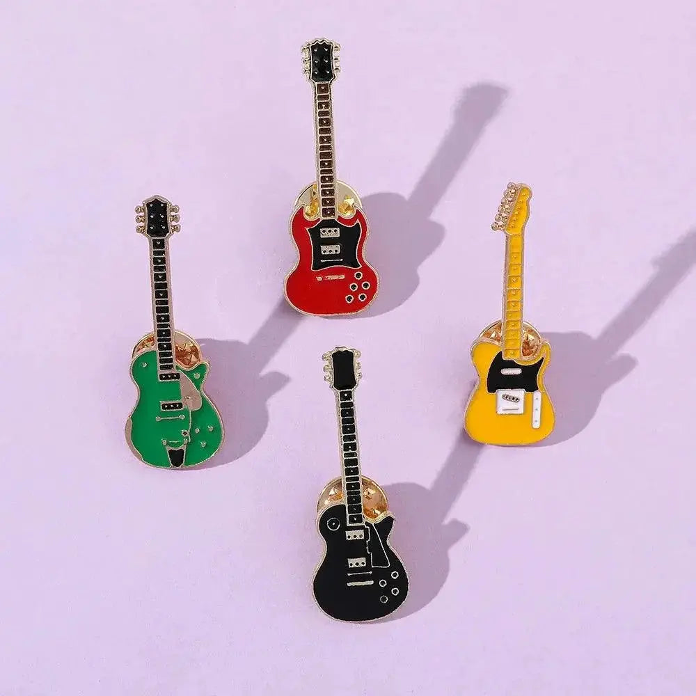 Metal Badge Electric Guitar Pins Brooch For Kpop Jewelry