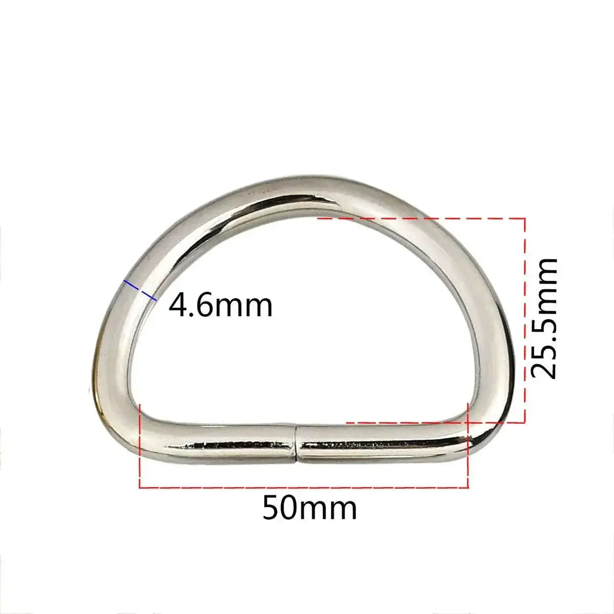 Metal D Ring Buckle For Leather Craft Straps And Bags