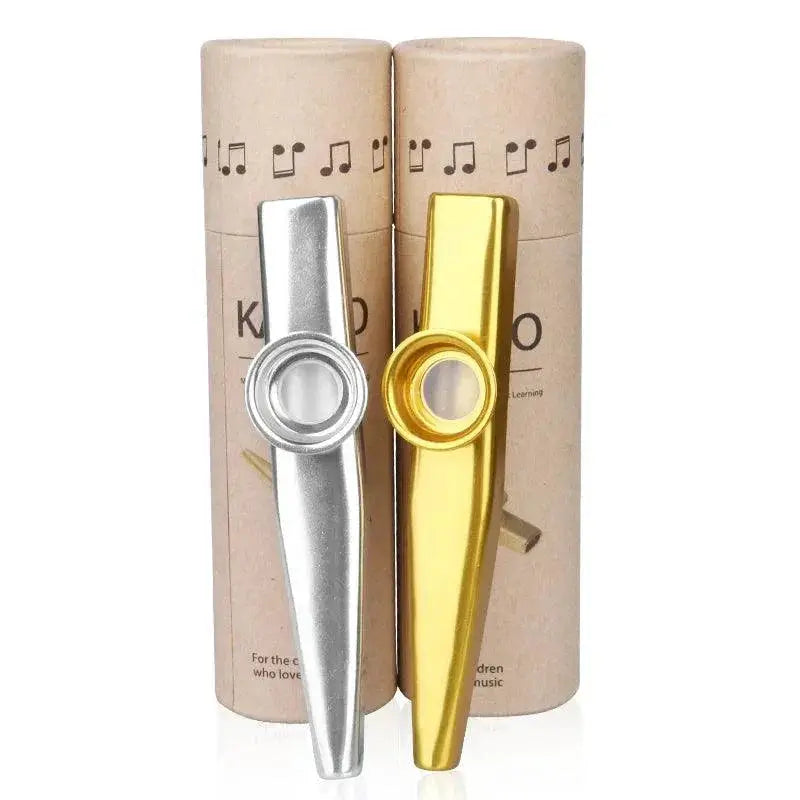 Metal Kazoo and 5 Piece Flute Gift Set for Musicians