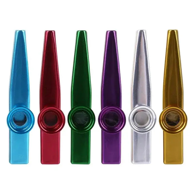 Metal Kazoo and 5 Piece Flute Gift Set for Musicians