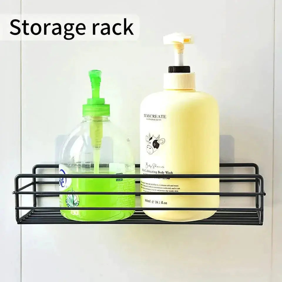 Metal Wall Shelf Organizer For Bathroom Kitchen Storage