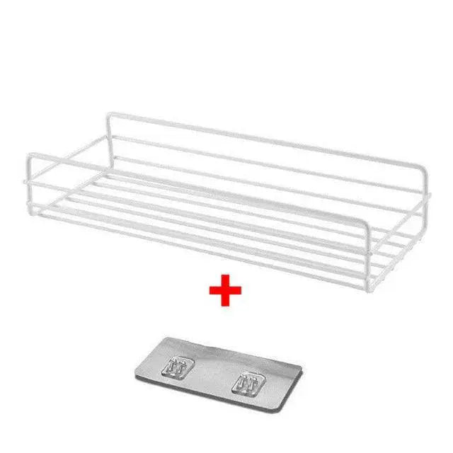 Metal Wall Shelf Organizer For Bathroom Kitchen Storage