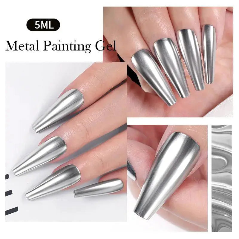 Metallic Flower Drawing Gel For UV Nail Art Designs 5ml