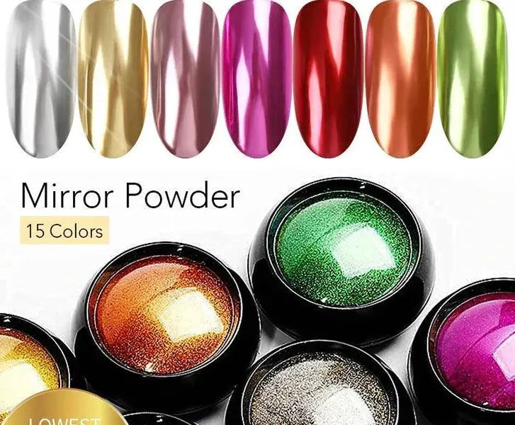 Metallic Mirror Chrome Nail Powder For Stunning Shine